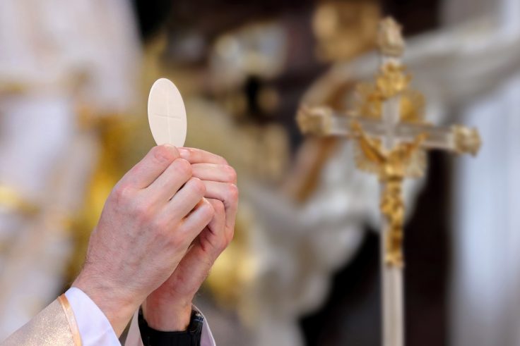 Priest celebrate mass at the church